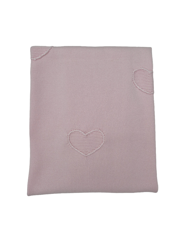 Coperta in pura lana cuoricini