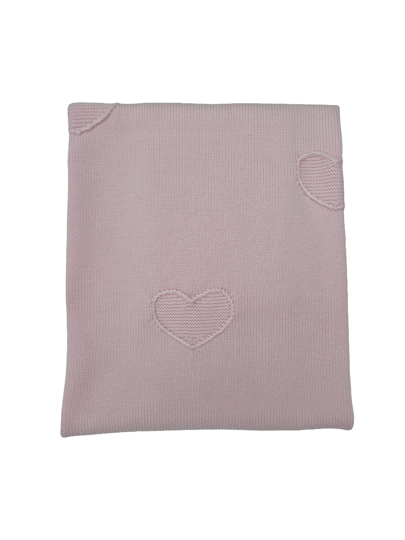 Coperta in pura lana cuoricini