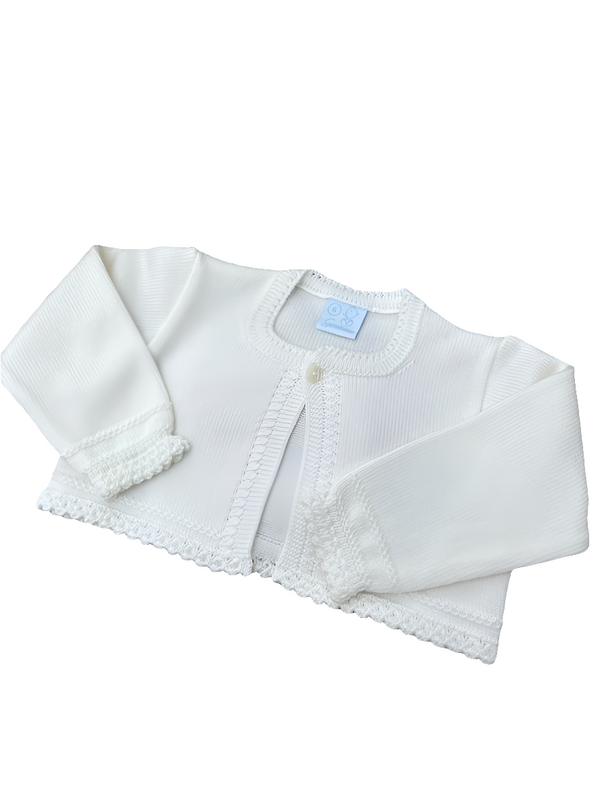 Cardigan corto in filo di cotone