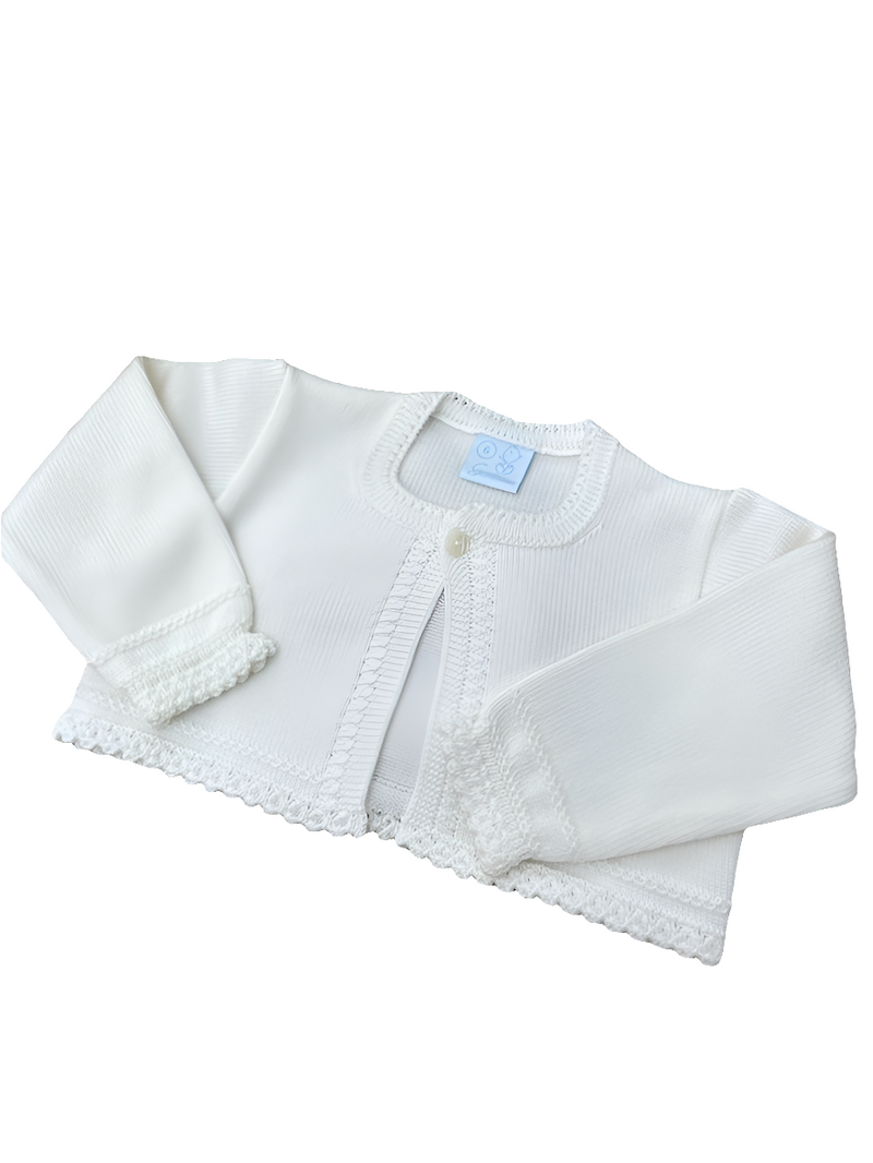 Cardigan corto in filo di cotone
