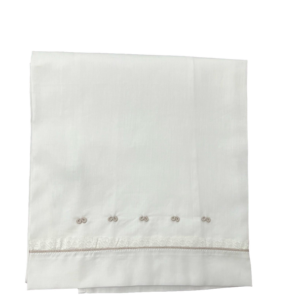 Set lenzuola in cotone fiocchetti