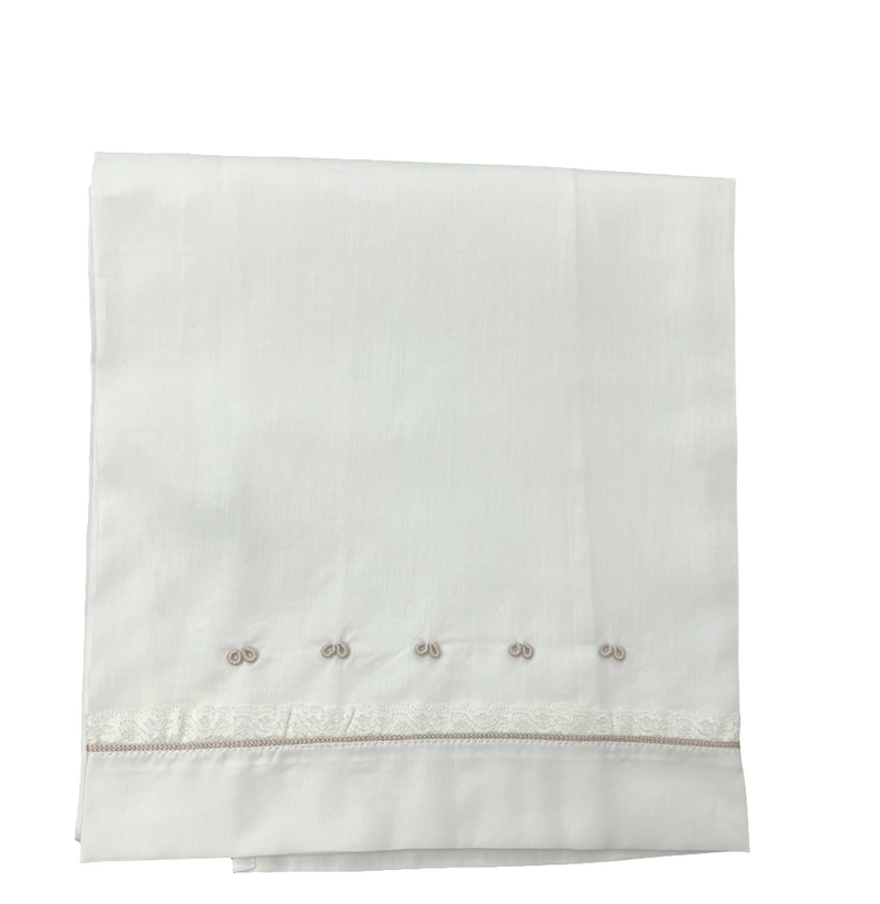 Set lenzuola in cotone fiocchetti