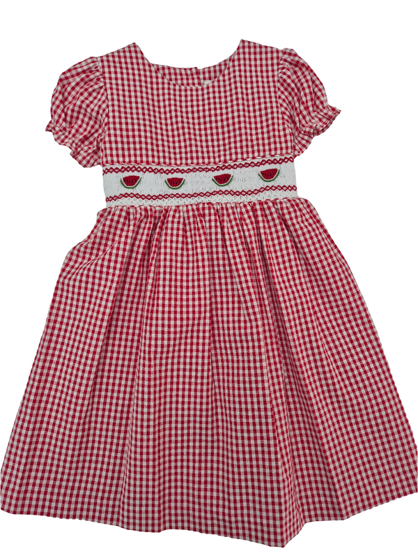 Abito in cotone punto smock