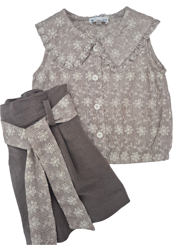 Completo camicia e shorts bimba