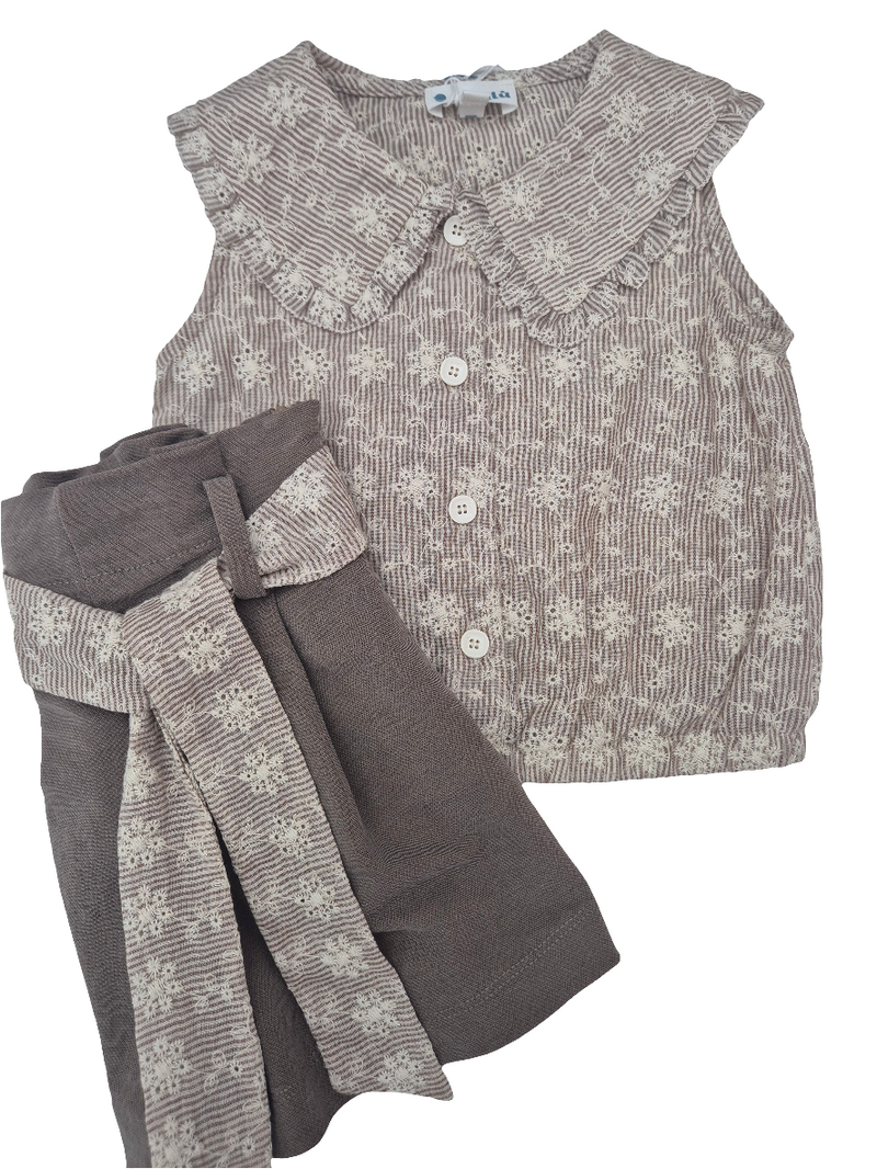 Completo camicia e shorts bimba