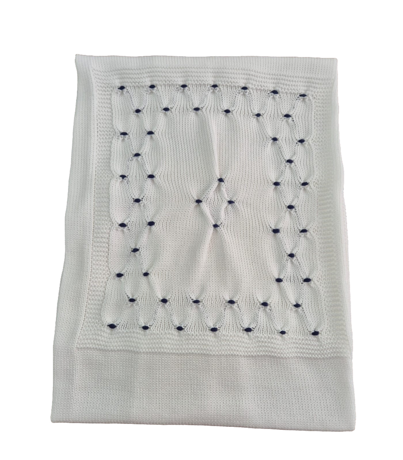 Coperta in filo punto smock