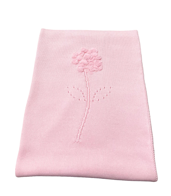 Coperta in filo rosa petalo
