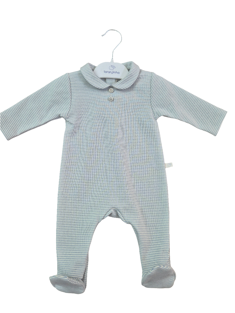 Tutina in cotone interlock a righe