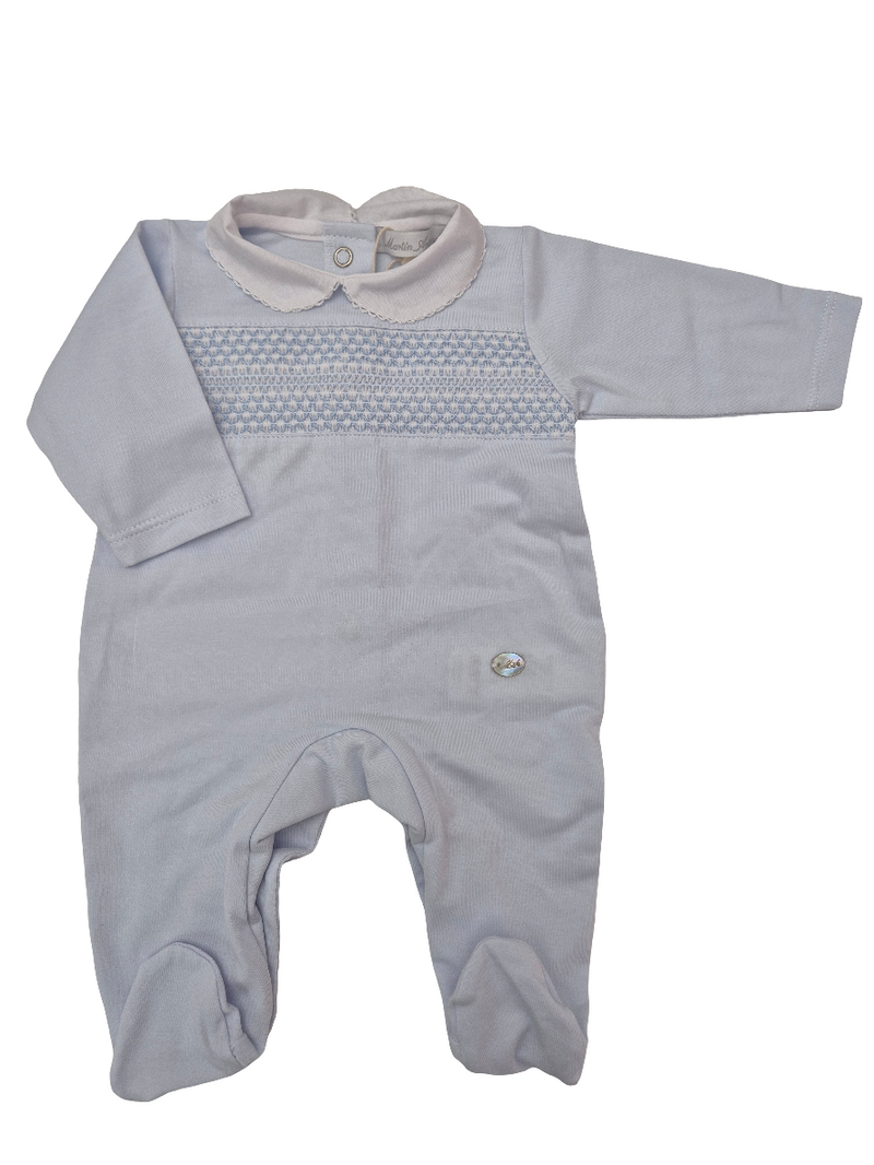 Tutina in cotone punto smock
