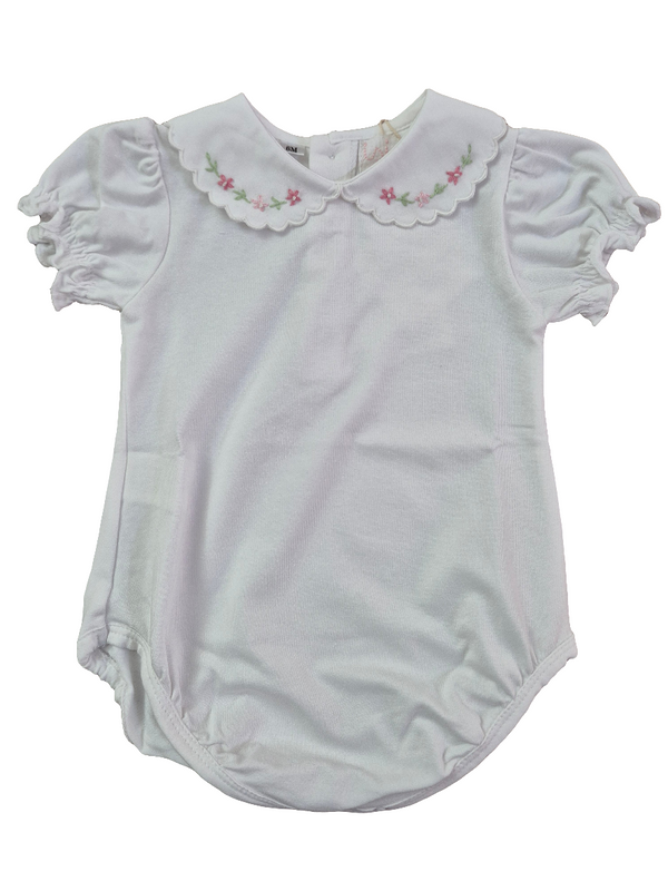 Body in jersey con ricamo fiori