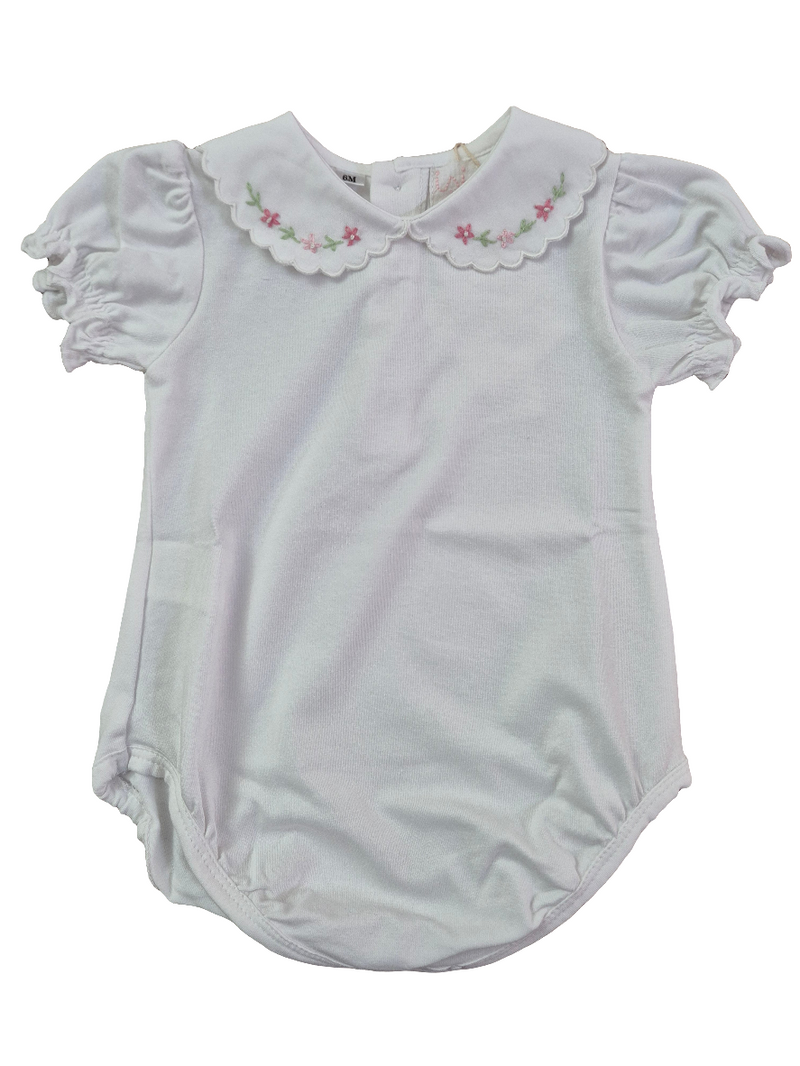 Body in jersey con ricamo fiori