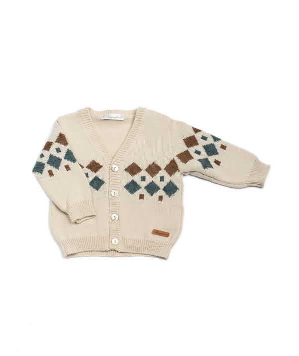 Cardigan bimbo rombi