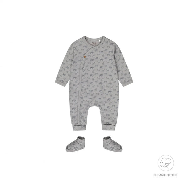 Tutina con babbucce in cotone organico