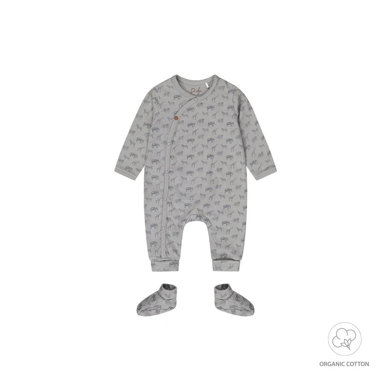 Tutina con babbucce in cotone organico