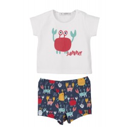 Set t-shirt + costume boxer granchietto