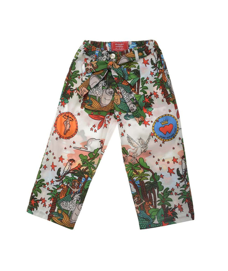 Pantalone in cotone stampa eden A.Enriquez limited edition