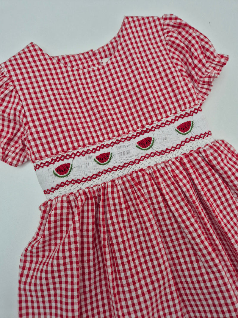 Abito in cotone punto smock