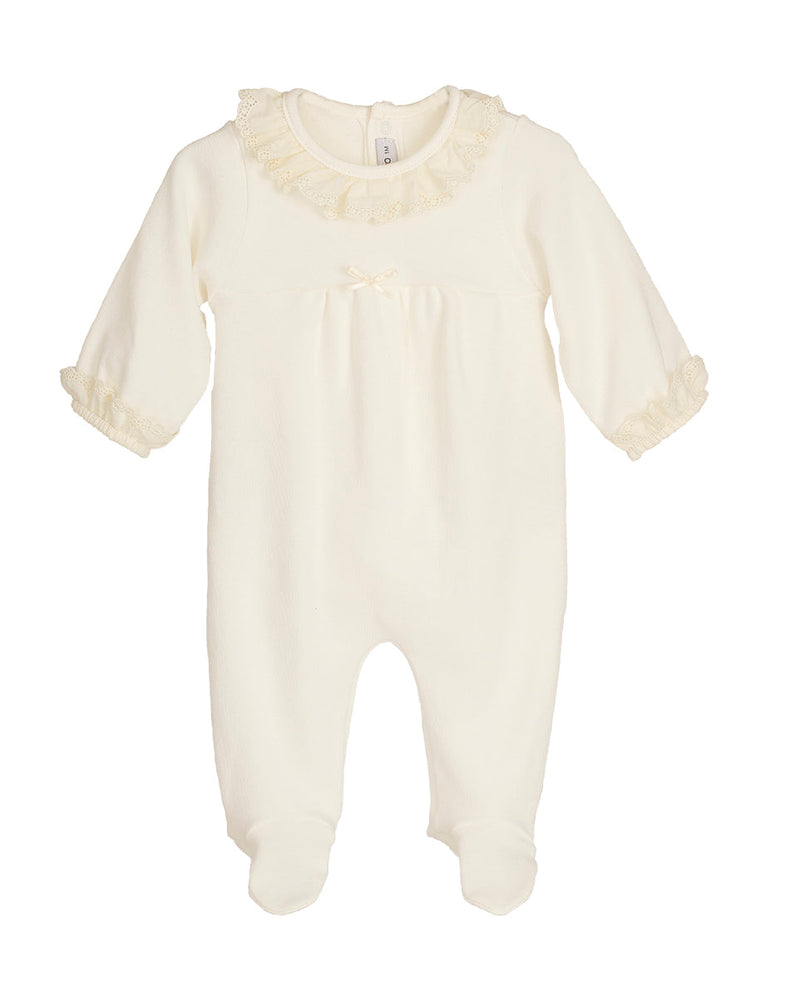 Tutina in caldo cotone collo rouche