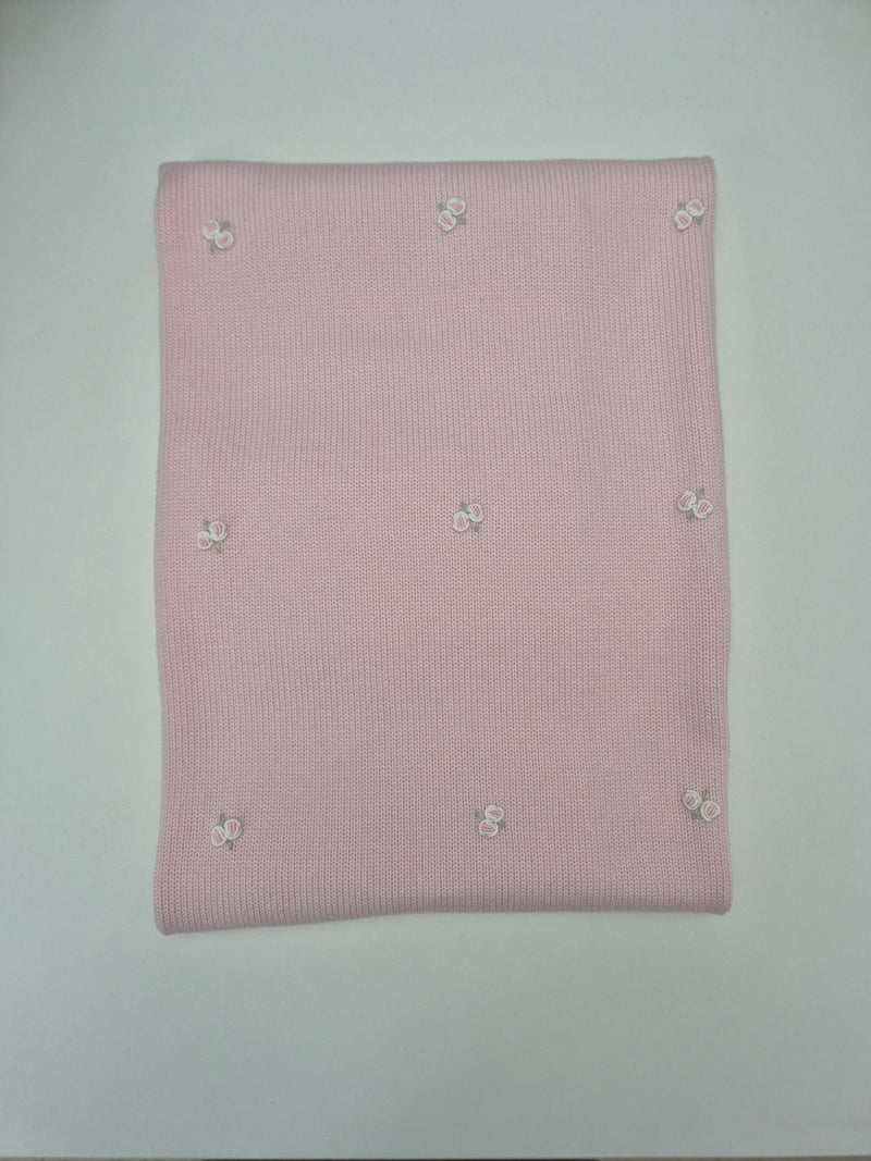 Coperta in pura lana roselline