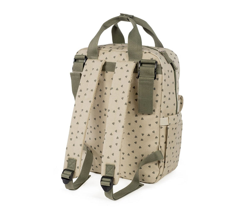 Zaino passeggino poppy cuori muschio