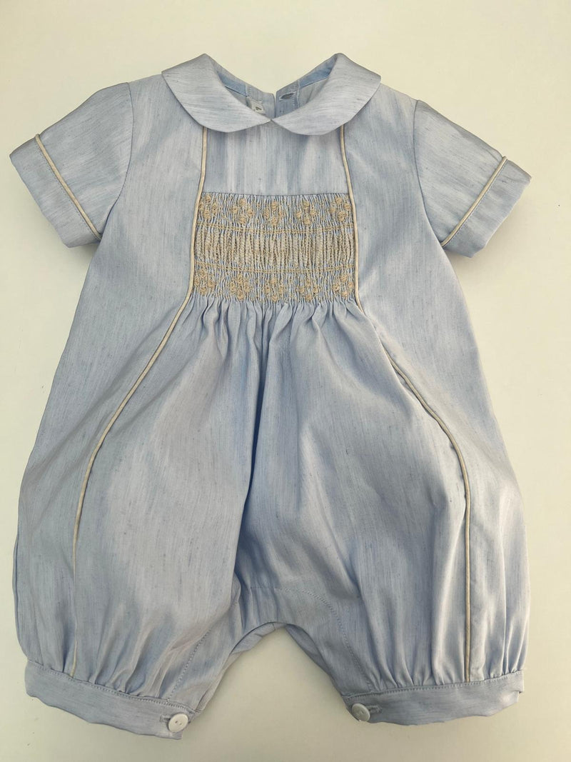 Pagliaccetto cerimonia in shantung punto smock