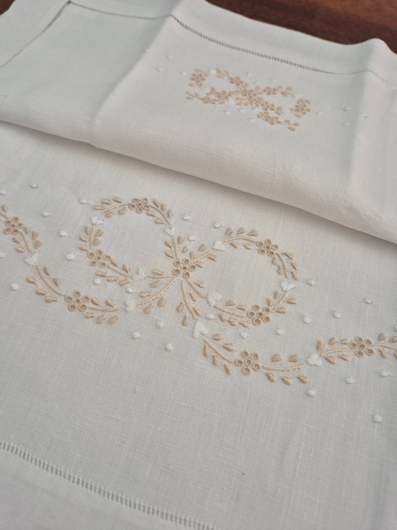 Lenzuolo in puro lino fiocco