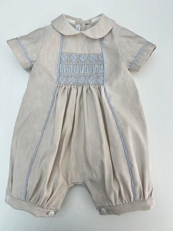 Pagliaccetto cerimonia in shantung punto smock