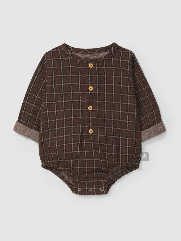 Camicia body a quadri