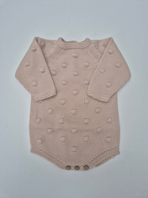 Pagliacetto in cotone organico pois in rilievo