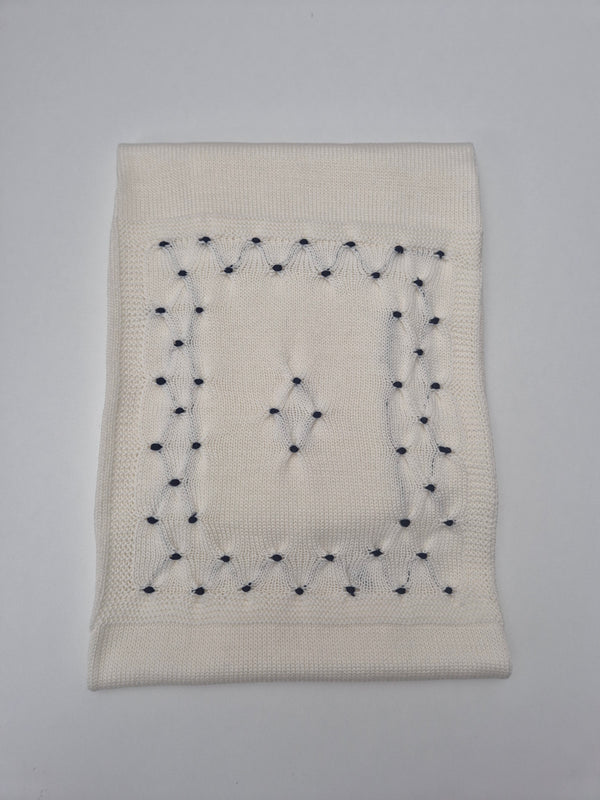 Coperta in pura lana punto smock