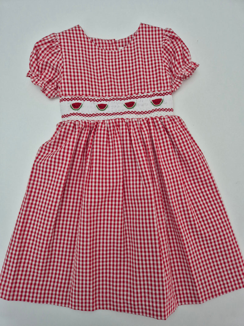 Abito in cotone punto smock