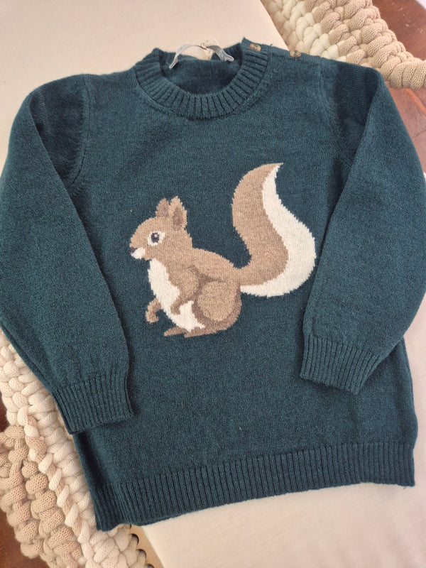 Maglioncino in lana cashmere scoiattolo