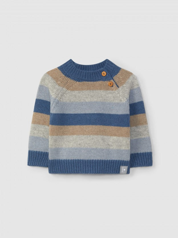 Maglione a righe lavorato a maglia