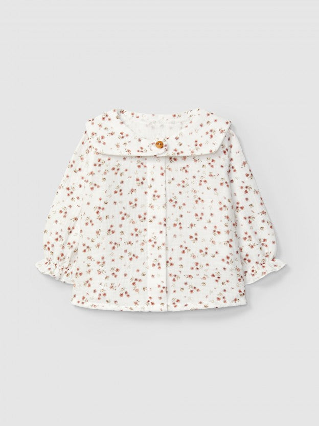 Blusa in mussola fantasia floreale