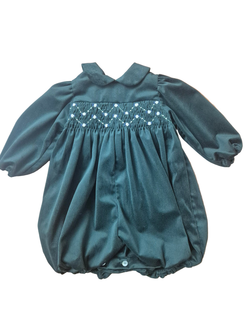 Pagliaccetto in velluto punto smock