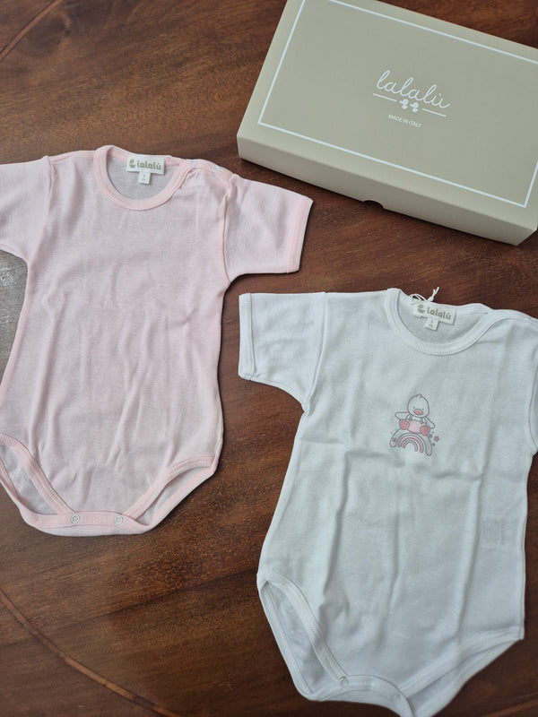 Body bi-pack in cotone manica corta
