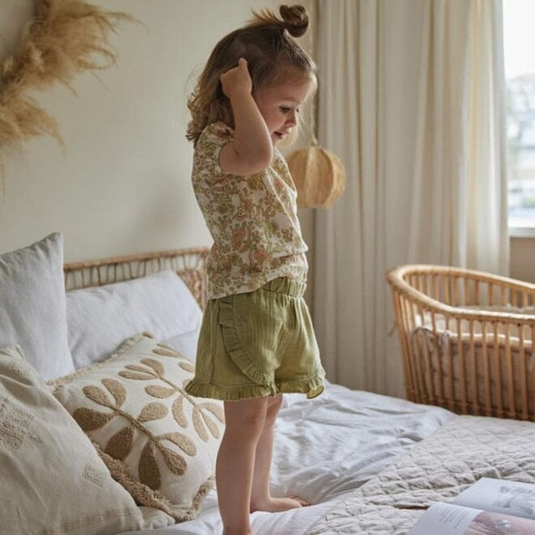 Pantaloncini in cotone garzato