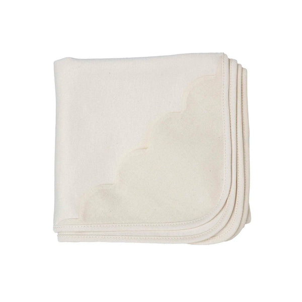 Quadrato mussola in cotone a smerlo