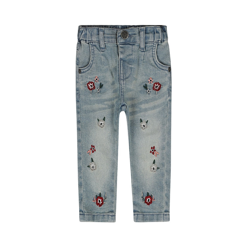 Jeans bimba ricamati