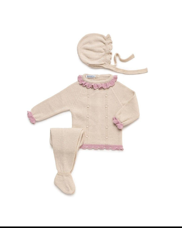 Completo 3 pezzi bimba volant
