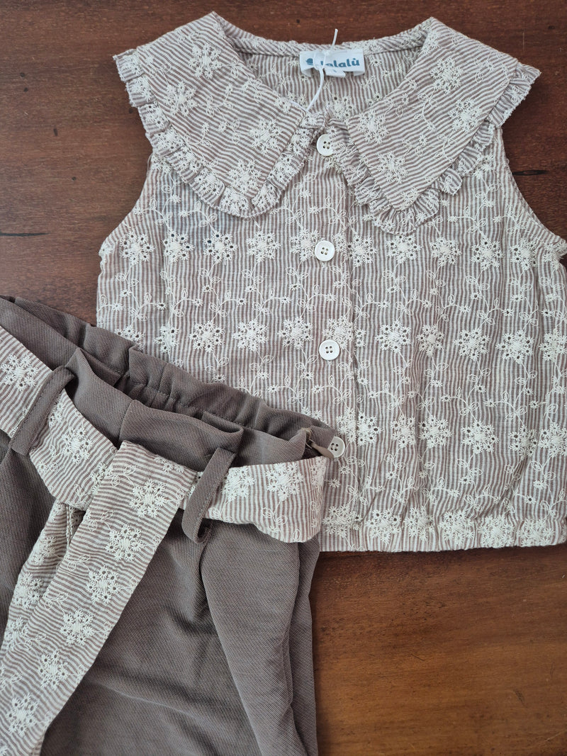 Completo camicia e shorts bimba