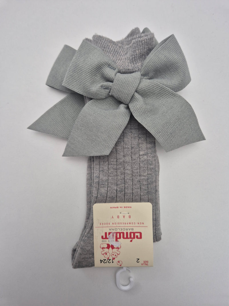 Calze lunghe a coste con fiocco vari colori