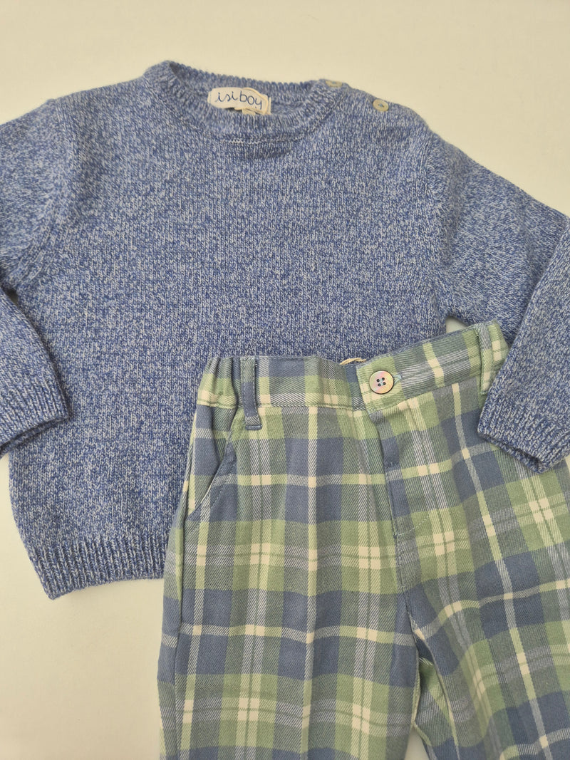 Completo bimbo 2 pezzi in tartan