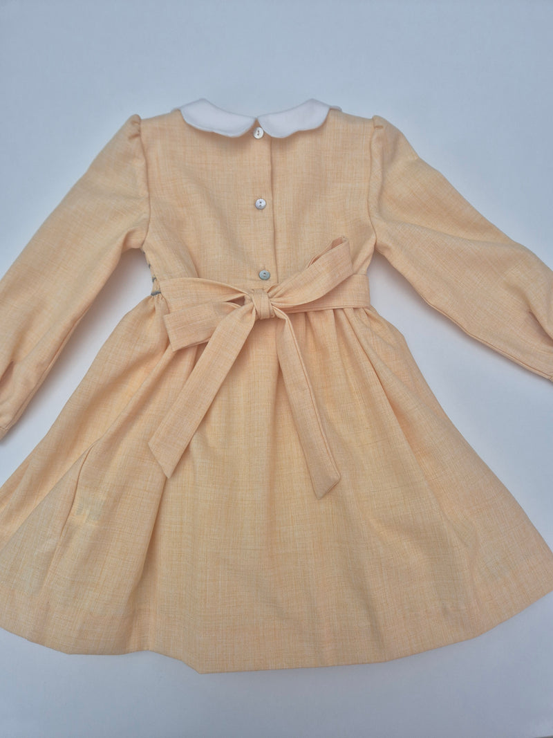 Abito in flanella con punto smock vari colori