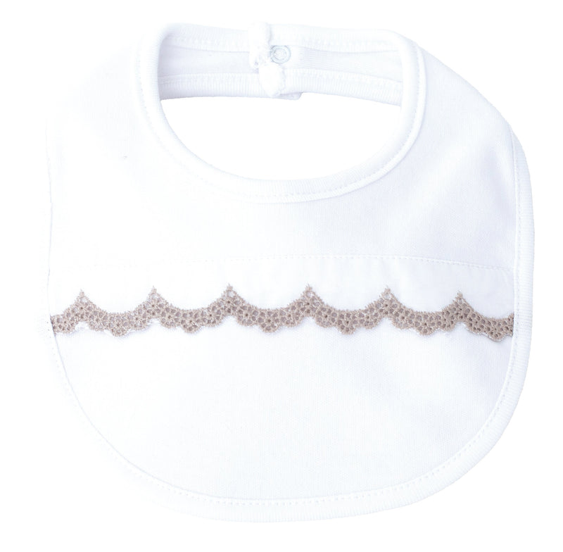 Bavetta in cotone con pizzo