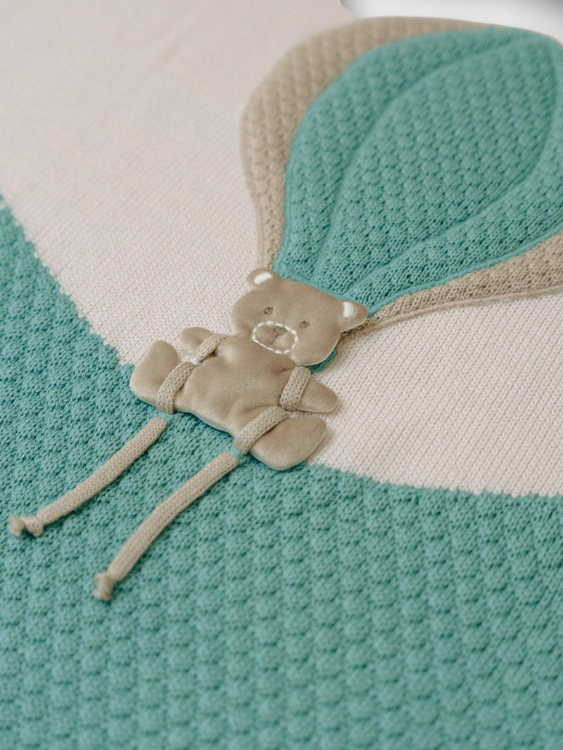 Coperta in pura lana mongolfiera