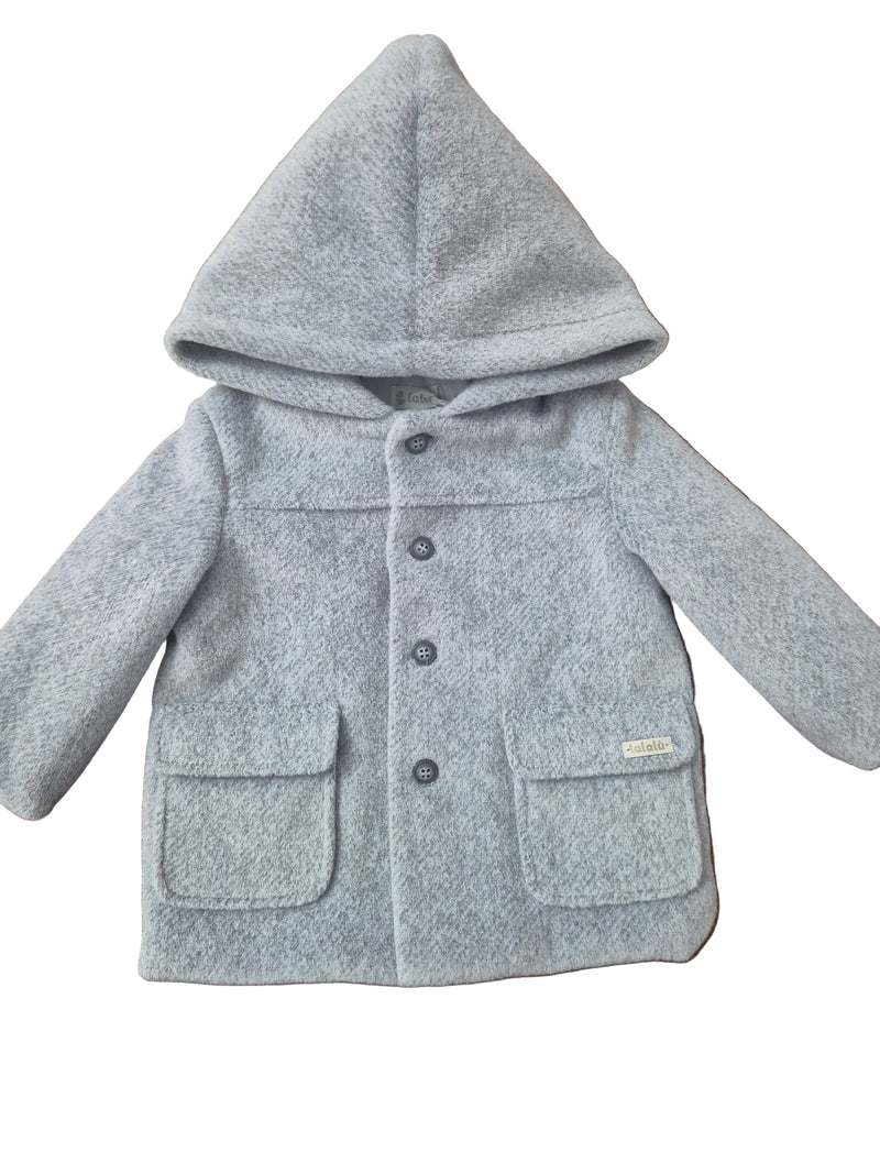 Cappotto in panno con cappuccio