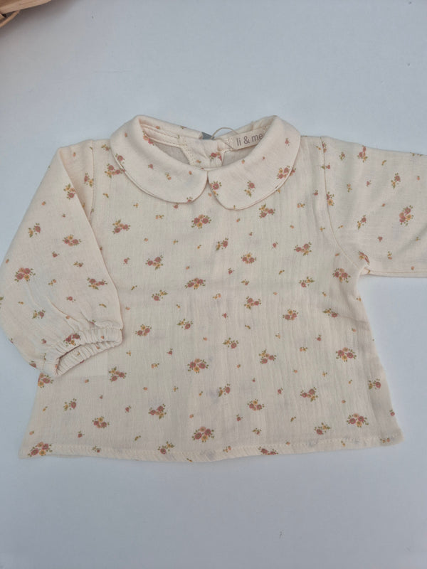Camicia in cotone organico fantasia fiori