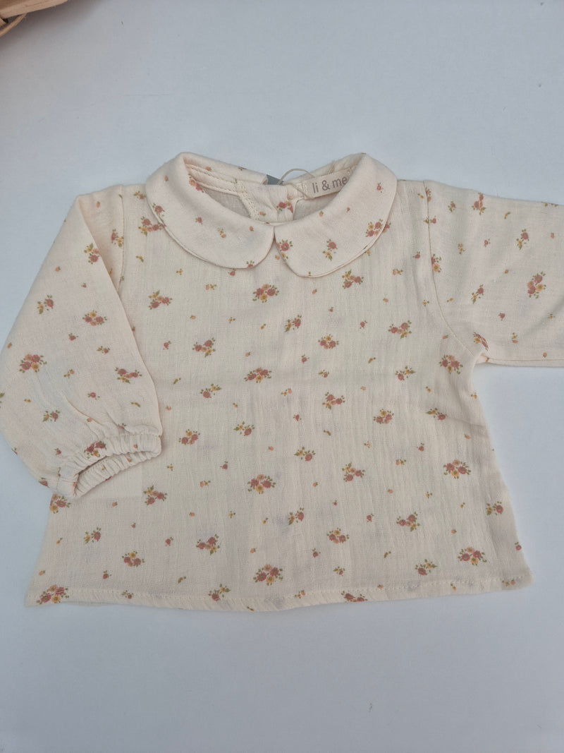 Camicia in cotone organico fantasia fiori