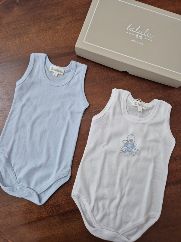 Body bi-pack in cotone spalla larga